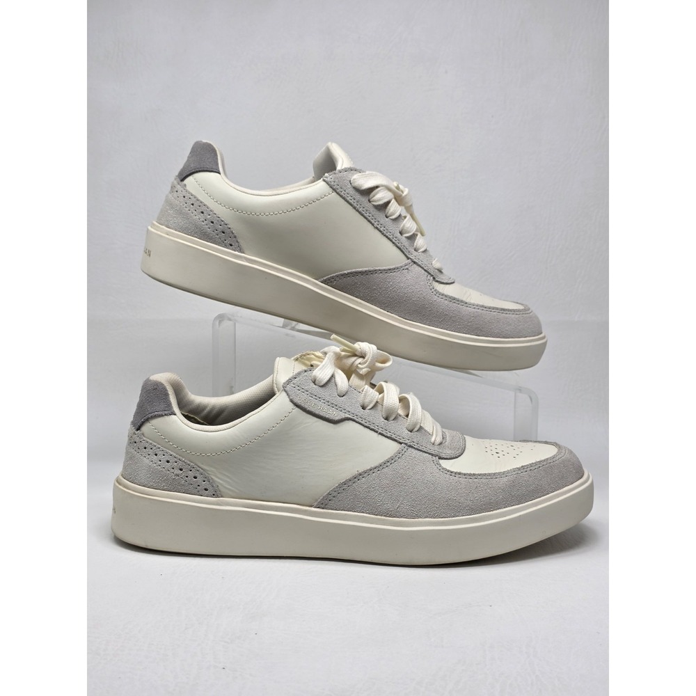 COLE HAAN Grand Crosscourt Mens Size 9 M White Gray Suede Sneakers C38992 - Picture 2 of 10